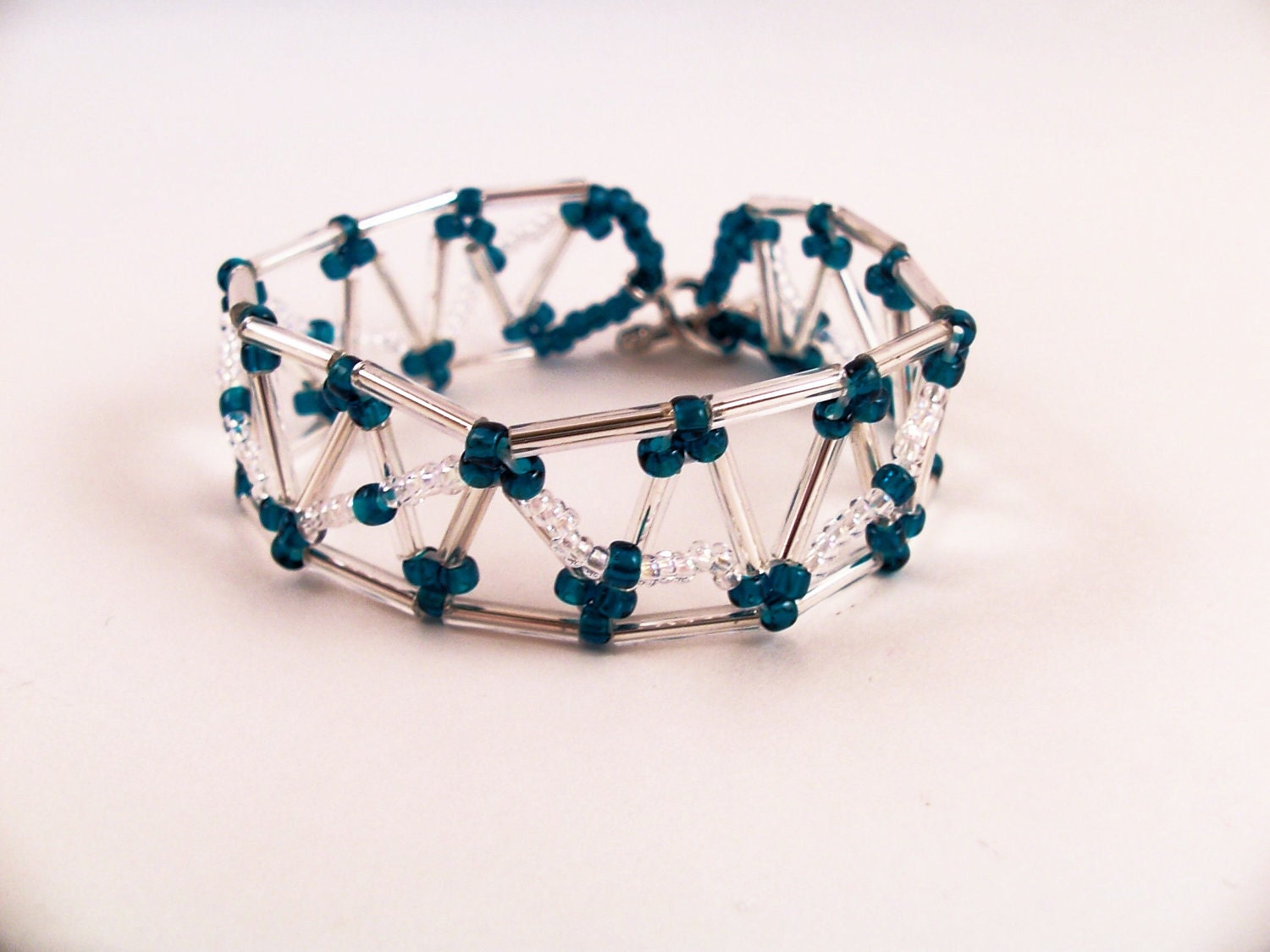 American Inspired Bracelet Pattern, Beading Tutorial in PDF