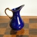 Cobalt Blue Gold Creamer Pitcher Elegant Small Royal Blue and Golden Rim and Handle