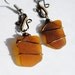 Sea Glass Jewelry Wire Wrapped Earrings in Antique Bronze, Beach Chic