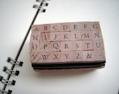 Mini Alphabet Stamp Set - Capital Letter (Garamond) for invitation and card making, scrapbooking