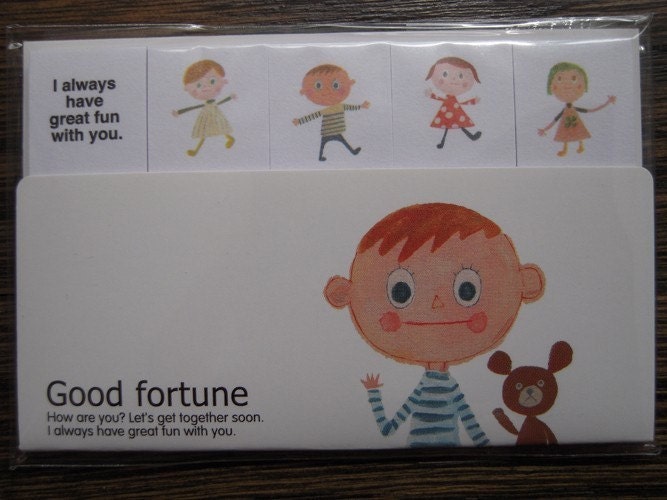 Kawaii Sticky Index Tab / One Point Sticker - Good Fortune Boy - 150 pieces (SM-038) for Scrapbooking