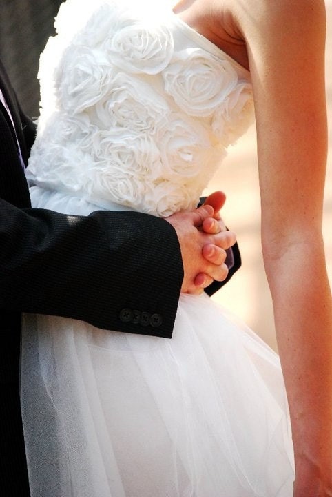 75% off Sample Sale- Vintage inspired Silk, Chiffon, and Tulle Wedding Dress- Ready to Ship