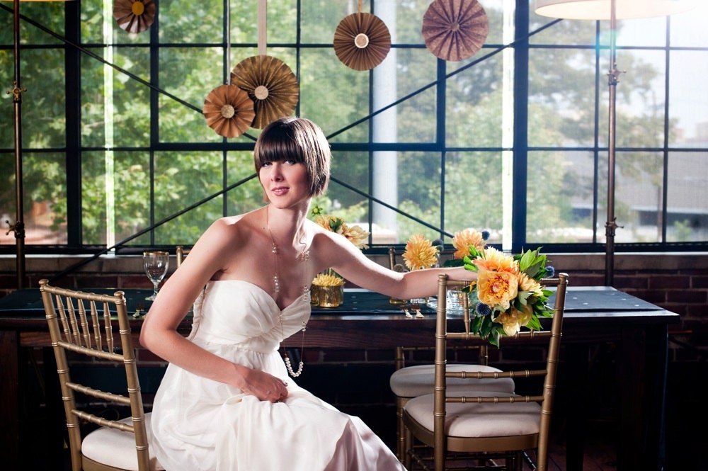 Sample Sale- 70% off Starry Night Strapless Wedding Dress - Ready to Ship