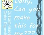 Custom Order Deposit Made-to-Order Crocheted Blanket Throw Scarf Headwrap or Beanie Requested Special Order Downpayment