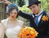 Gorgeous Bridal Silk / Cashmere Shrug handknit /crochet wedding bolero Ivory Cream size M , featured On Offbeat Bride