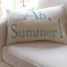 Ah, Summer White Burlap Pillow Slip