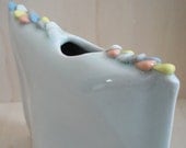Hand Built Porcelain Bud Vase - SMALL