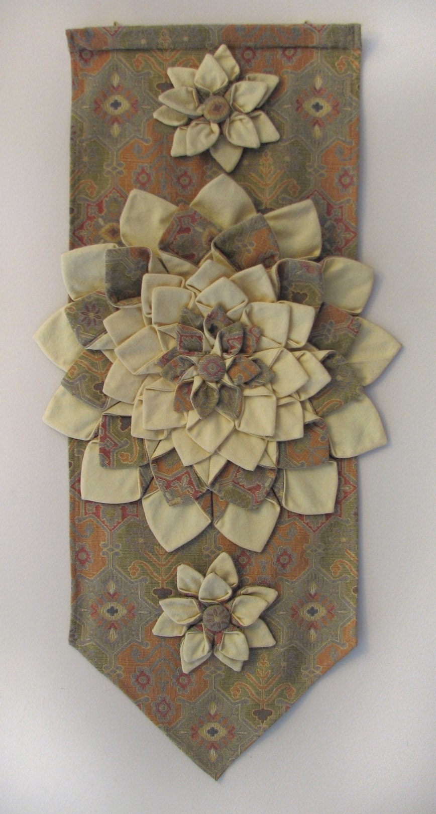 Wall Hanging - Sunshine Fiber Art Textile Flower Wall Hanging