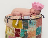 Pink Baby Crown, Baby Photography Prop Crocheted for Princess Girls