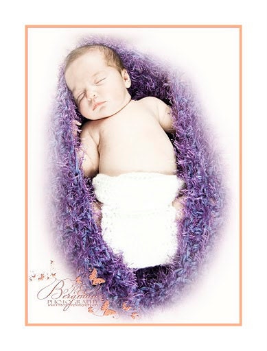 Nest Pod Bowl, Hand Crocheted Newborn Baby Photography Prop
