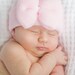 Boutique Hospital Hat- The Lila Solid Pink with Bow