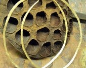 Brass Infinite Hoops,18g, 3.5 inch, Handforged by ThePurpleLilyDesigns
