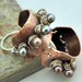 4 pr. Left, Studded Pearl Hoops, Copper, Sterling Silver, and Pearl earrings, ThePurpleLilyDesigns, SOON TO RETIRE