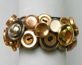Brassy Button Bracelet