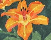 Uncommon Daylilies Art Quilt