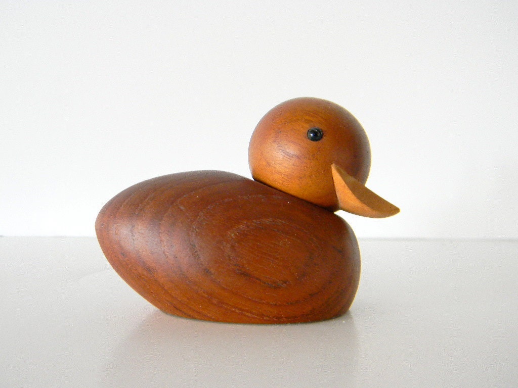Vintage Skjode Danish Modern teak duck