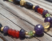 Faceted Gemstone Necklace