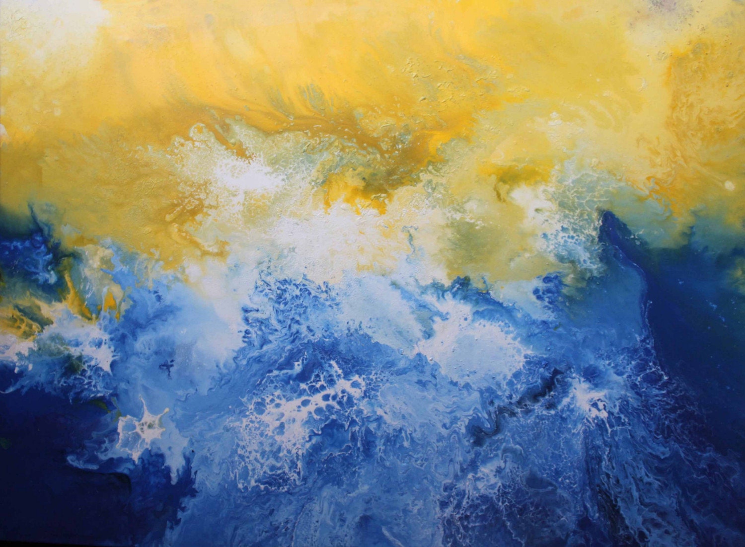 MY CONTEMPORARY Art Gallery huge original painting4 FOOT Modern Upscale Astonishing