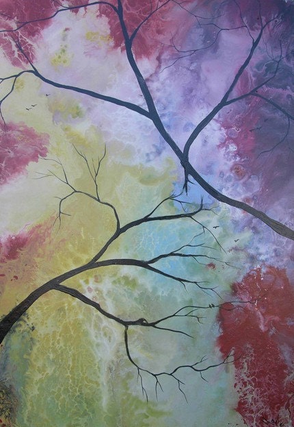 MY CONTEMPORARY Art Gallery Huge Original Painting 3 foot modern upscale art