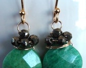 russian amazonite, pyrite and 14K gold filled 'lush' earrings