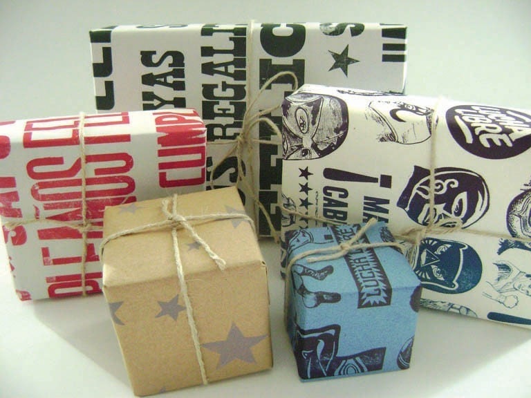 Letterpress Wrapping Holiday Paper