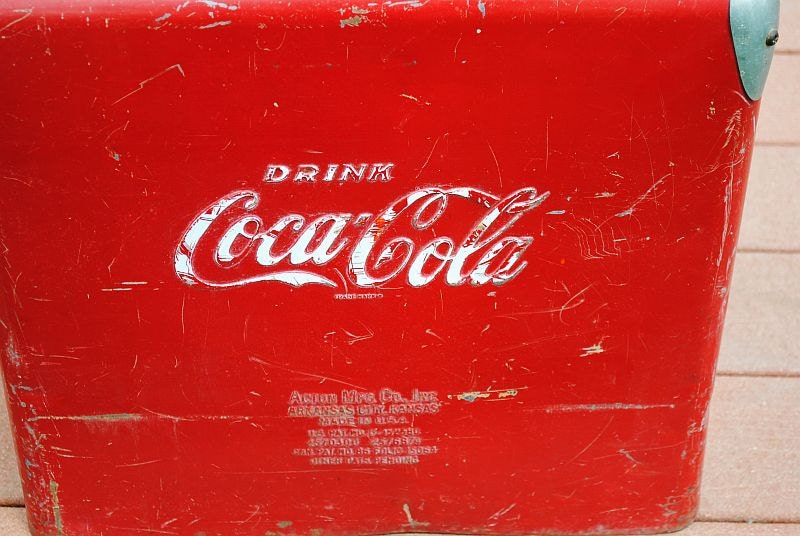 Vintage Red Coca Cola Cooler 1950s
