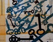 Raining Skeleton Keys Print 8x10