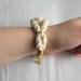 sailor knot bracelet in natural and gold
