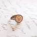Vintage Floral Pattern Adjustable Ring... . William Morris, Antique Brass, Glass Dome..