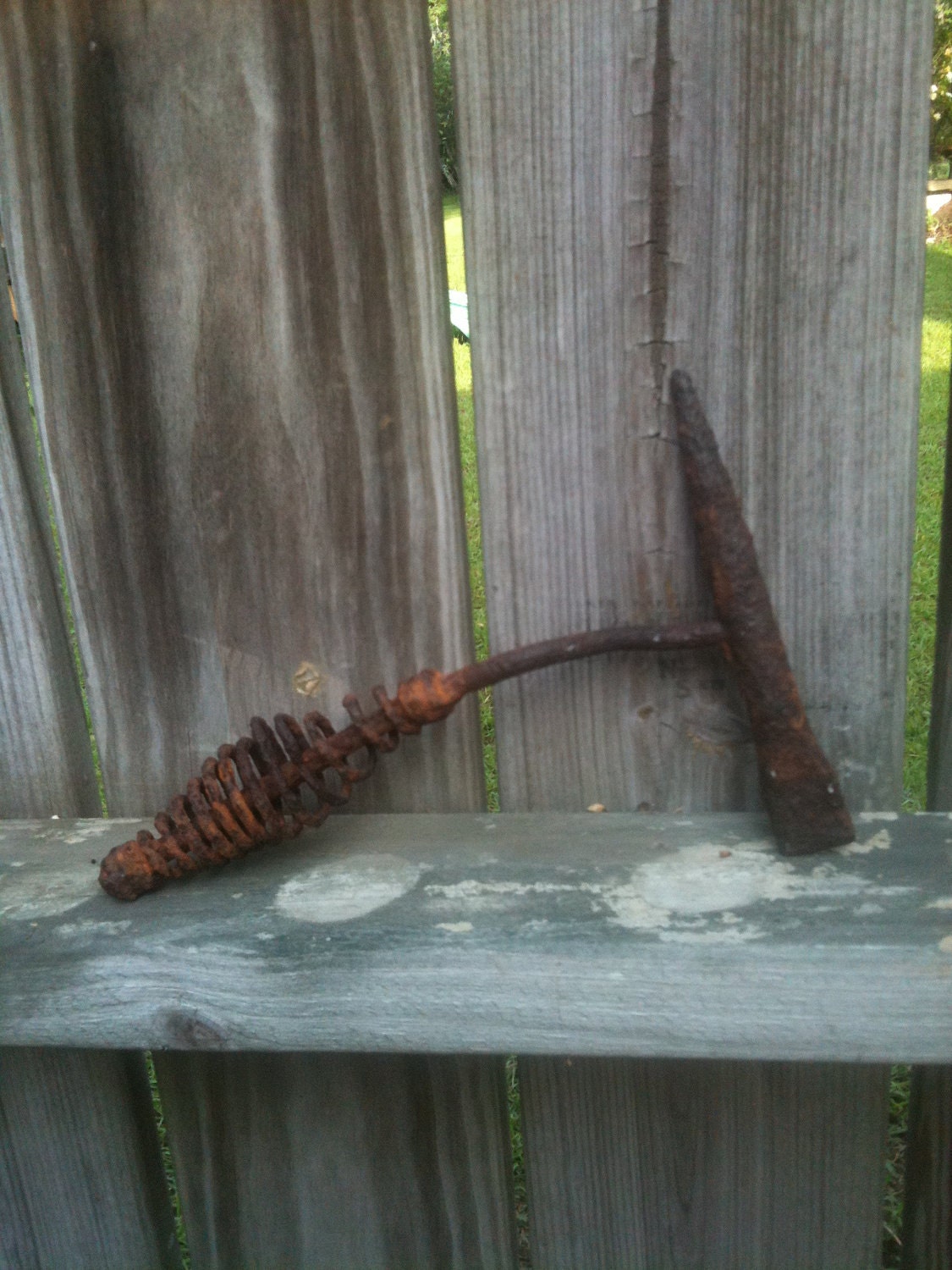 Vintage Rusty and Crusty Metal Welders Hammer Tool Yard Art