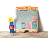 Circa 1950s Doodle N Play Slate Game Board Bright Colors