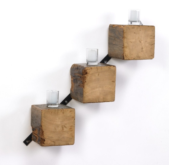 Beam Shelves Reclaimed Wood and Farm Metal