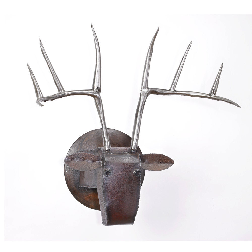 Art Metal Wall Sculpture Large Deer Head
