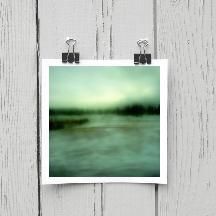 Open edition 5 x 5 inch fine art Hahnemuhle photograph (turquoise 012) green nature mandala home decor