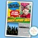 Super Hero Photo Invitation Birthday Party Custom Printable Digital File Spiderman Superman Batman Captain America Superhero