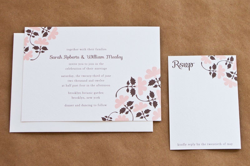 Flower Patch Wedding Invitation and Rsvp