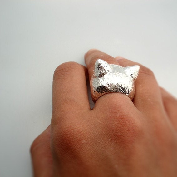 The White Kitten Ring size 6 1/2 - I'm All Ears Series