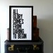New Year's Poster, Black and White Motivational Letterpress Typography Print, All Glory Comes from Daring to Begin, Inspirational Wall Decor
