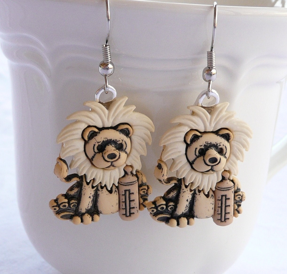 Baby Lion Dangle Earrings