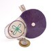 Leather Coin Purse / The Mini Gypsy Change Purse in Purple Plum Leather and Linen Lining