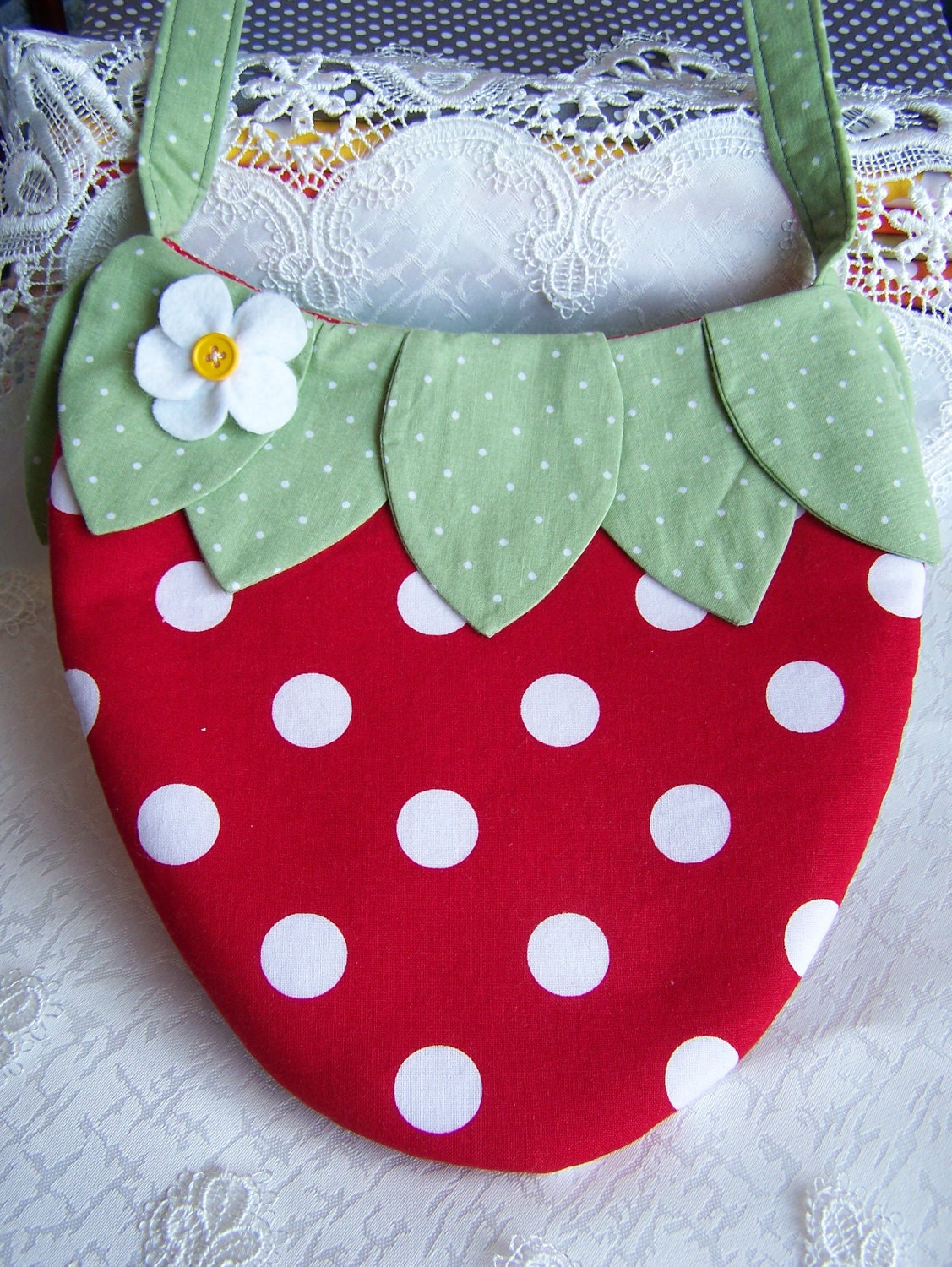 Adorable Red Strawberry Purse