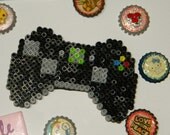 Black XBOX 360 Controller Perler Bead Magnet in Black or Pick Your Color By Heart My Geek