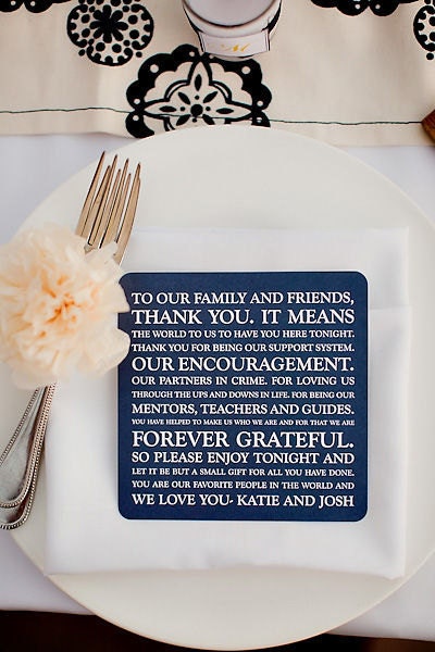 Thank You Card for Wedding Day - Featured on www.stylemepretty.com