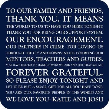 Thank You Card for Wedding Day - Featured on www.stylemepretty.com