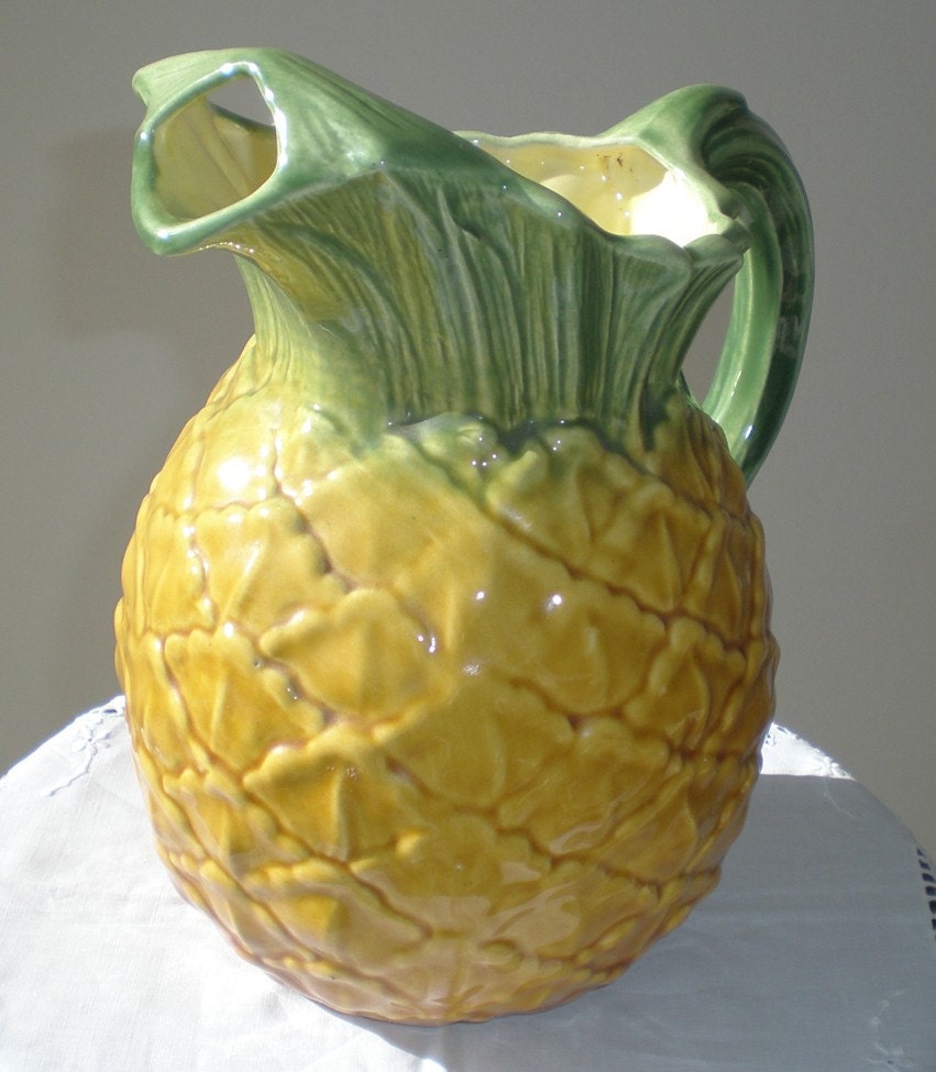 Vintage Majolica-Esque Pineapple Pitcher