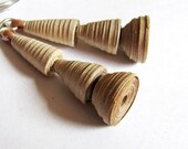 Eco jewelry - First year anniversary gift - Brown earrings - Recycled paper jewelry - Paper, Eco friendly, recycled, brown, beige