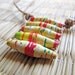 Paper jewelry - Spring necklace - 1st wedding anniversary gift - Recycled paper bead - Funky jewelry - Funky, Yellow , Red, green, Spring
