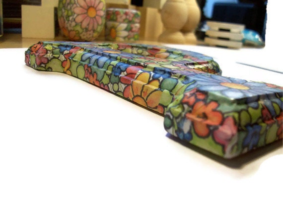 Decorated Wood Letters Decoupage Floral for any Initial, Name, or Word Custom for Your Decor
