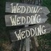 Set of 3 Rustic Wood Wedding Directional Stake Signs Western Bridal With Arrow