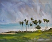 View From 101  - California Oil Painting - 8x10